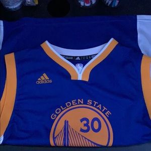 nba authentic curry jersey (blue and gold)